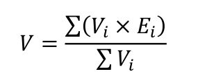 สมการ V= ∑(Vi× Ei)